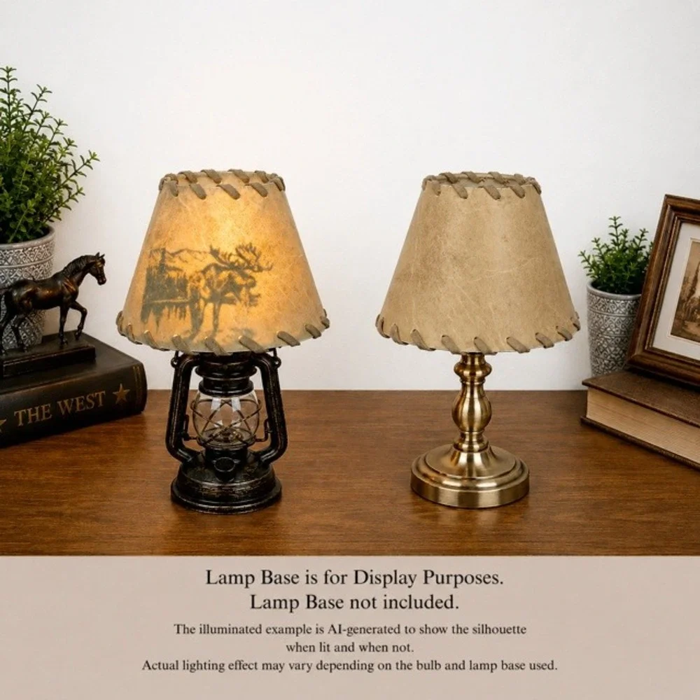 Vintage‎ Moose Silhouette Clip On Lampshade 4